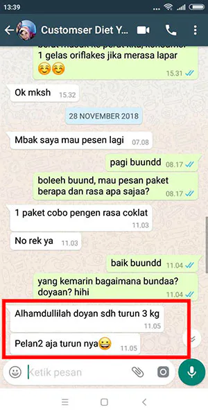 Testimoni pengguna Oriflakes
